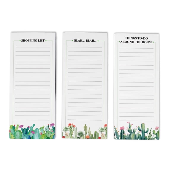 Inkdotpot Pack of 3 Magnetic Fridge To-Do List Notepads- Magnetic Memo Pads For Refrigerator-(50 Sheets Each)-Q5