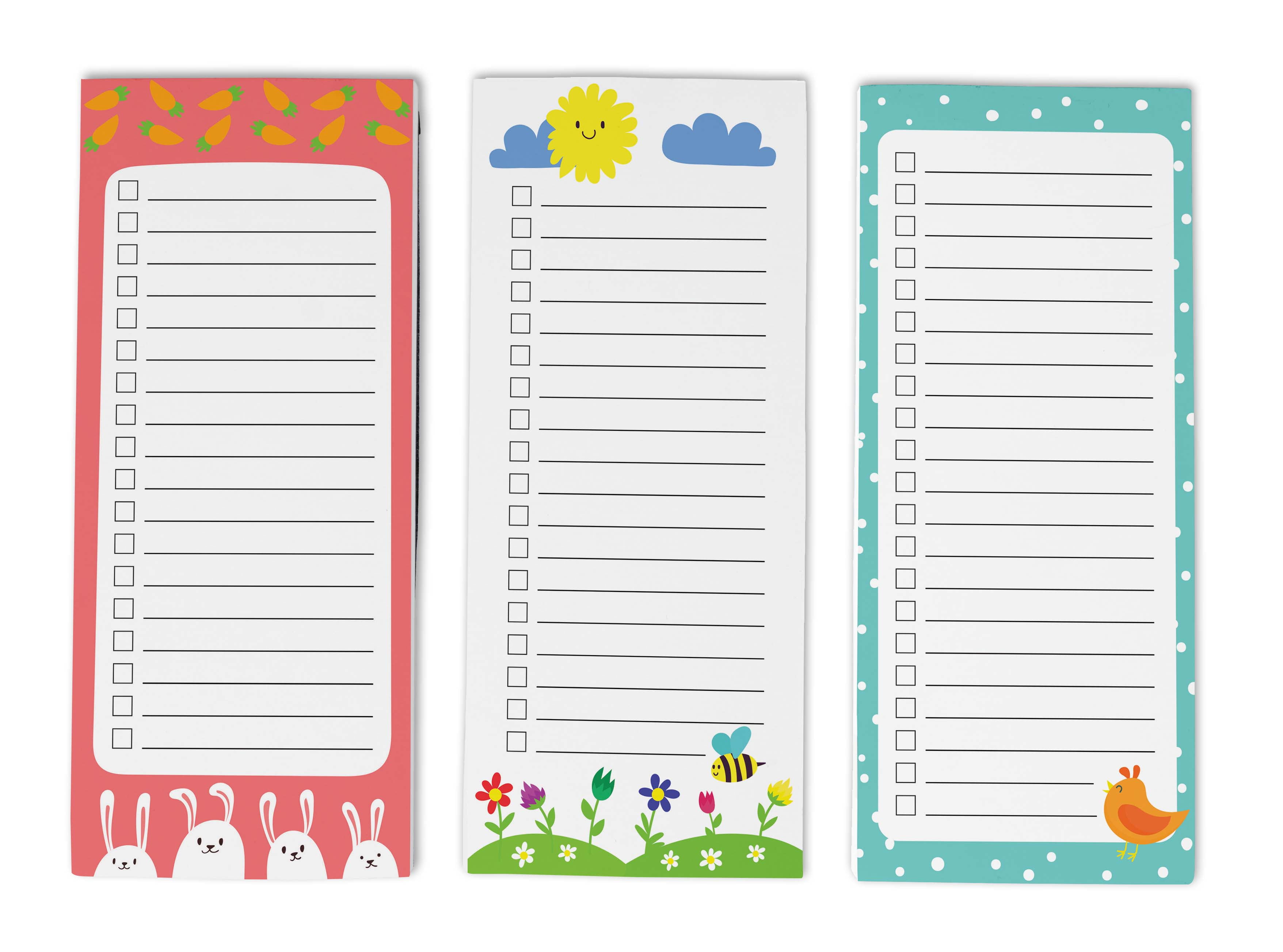 Inkdotpot Pack of 3 Magnetic Fridge To-Do List Notepads- Magnetic Memo Pads For Refrigerator-(50 Sheets Each)-RR
