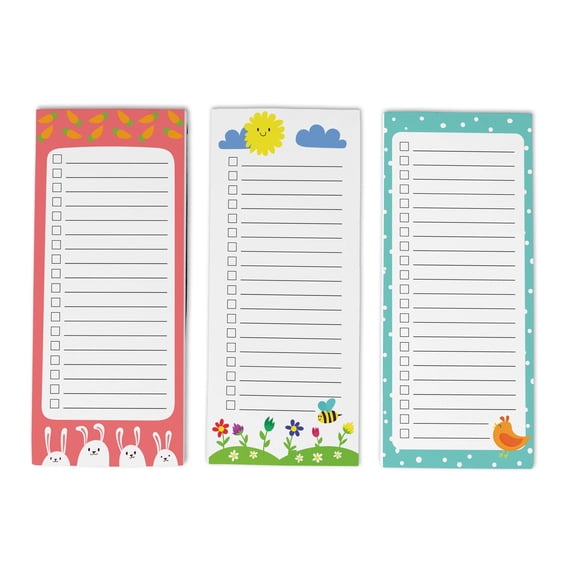 Inkdotpot Pack of 3 Magnetic Fridge To-Do List Notepads- Magnetic Memo Pads For Refrigerator-(50 Sheets Each)-RR