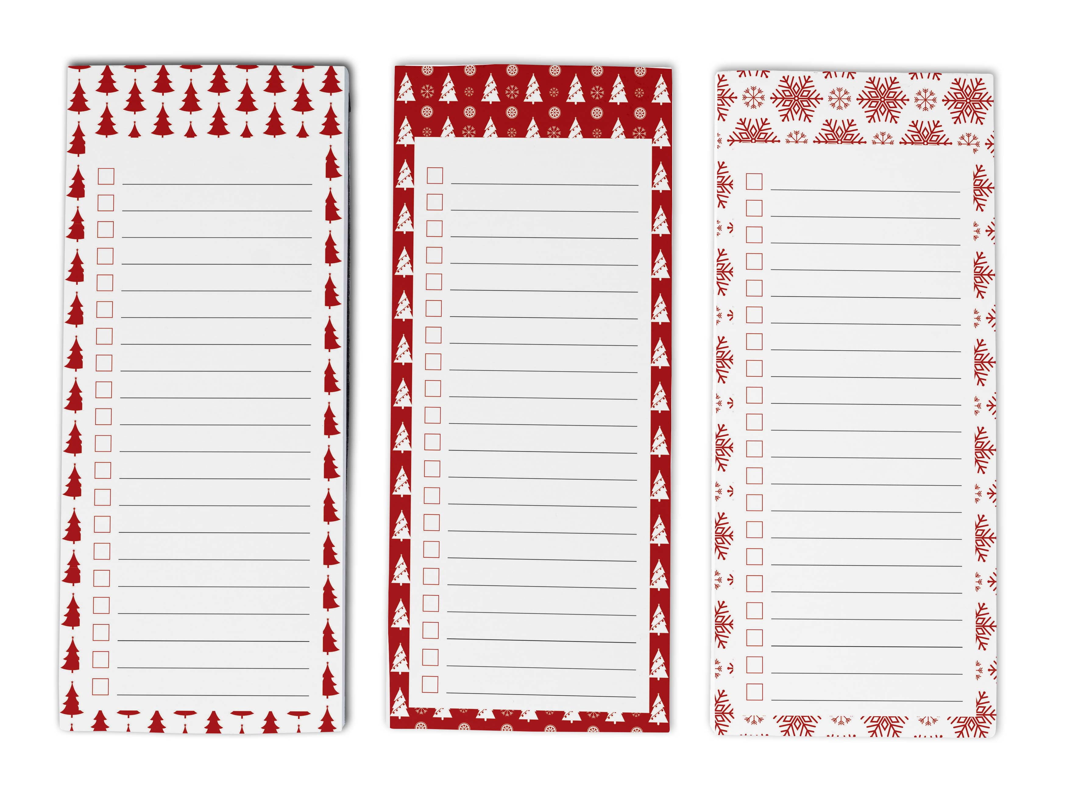 Inkdotpot Pack of 3 Magnetic Fridge To-Do List Notepads- Magnetic Memo Pads For Refrigerator-(50 Sheets Each)-S8