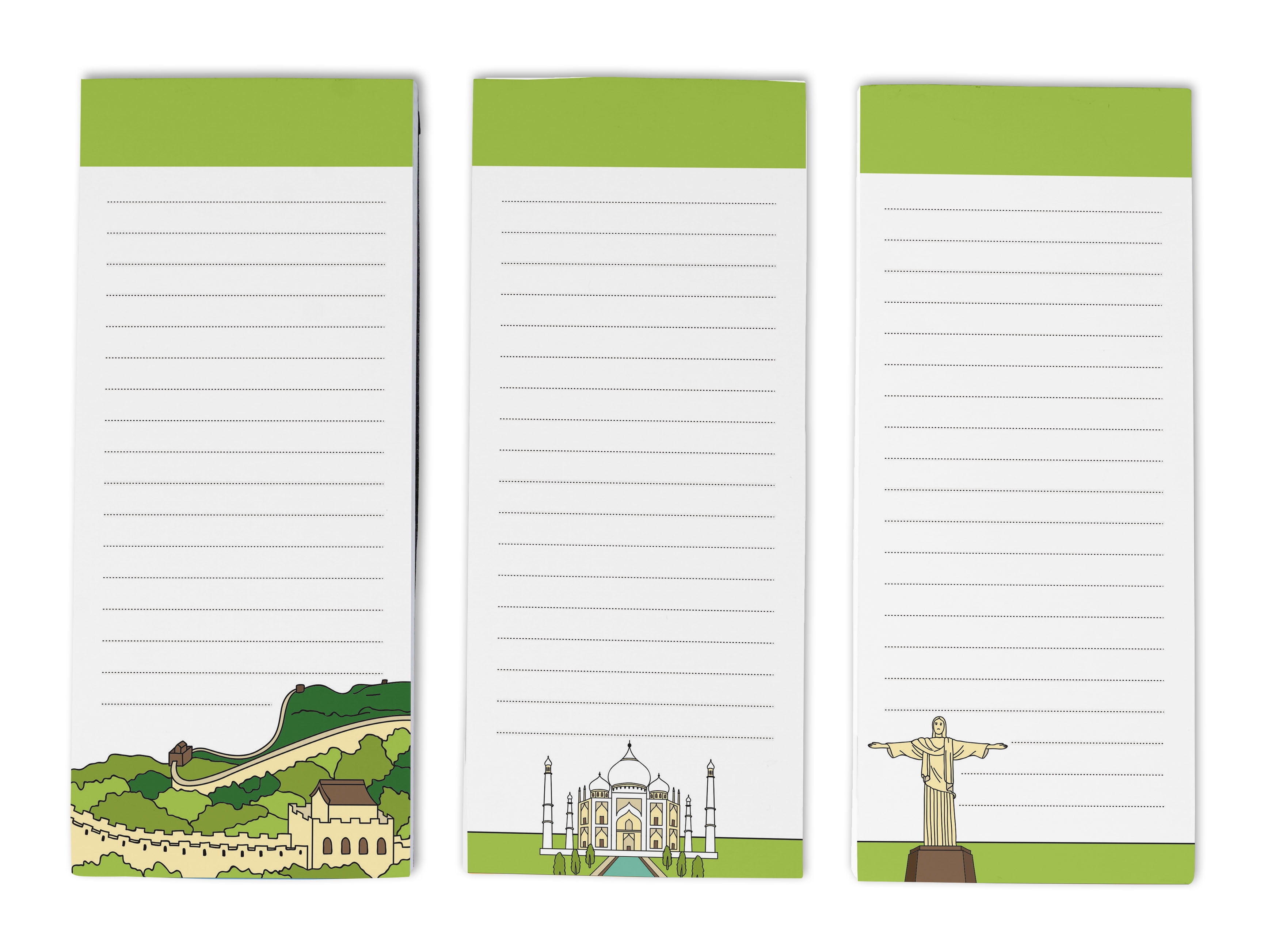 Inkdotpot Pack of 3 Magnetic Fridge To-Do List Notepads- Magnetic Memo Pads For Refrigerator-(50 Sheets Each)-SD
