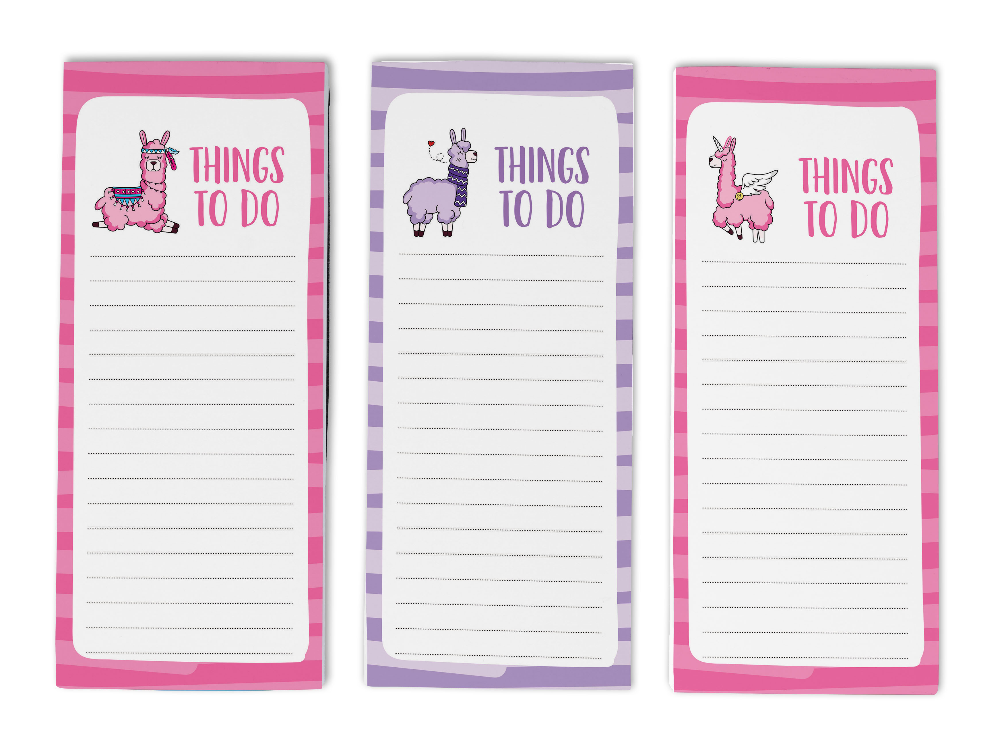 Inkdotpot Pack of 3 Magnetic Fridge To-Do List Notepads- Magnetic Memo Pads For Refrigerator-(50 Sheets Each)-SG