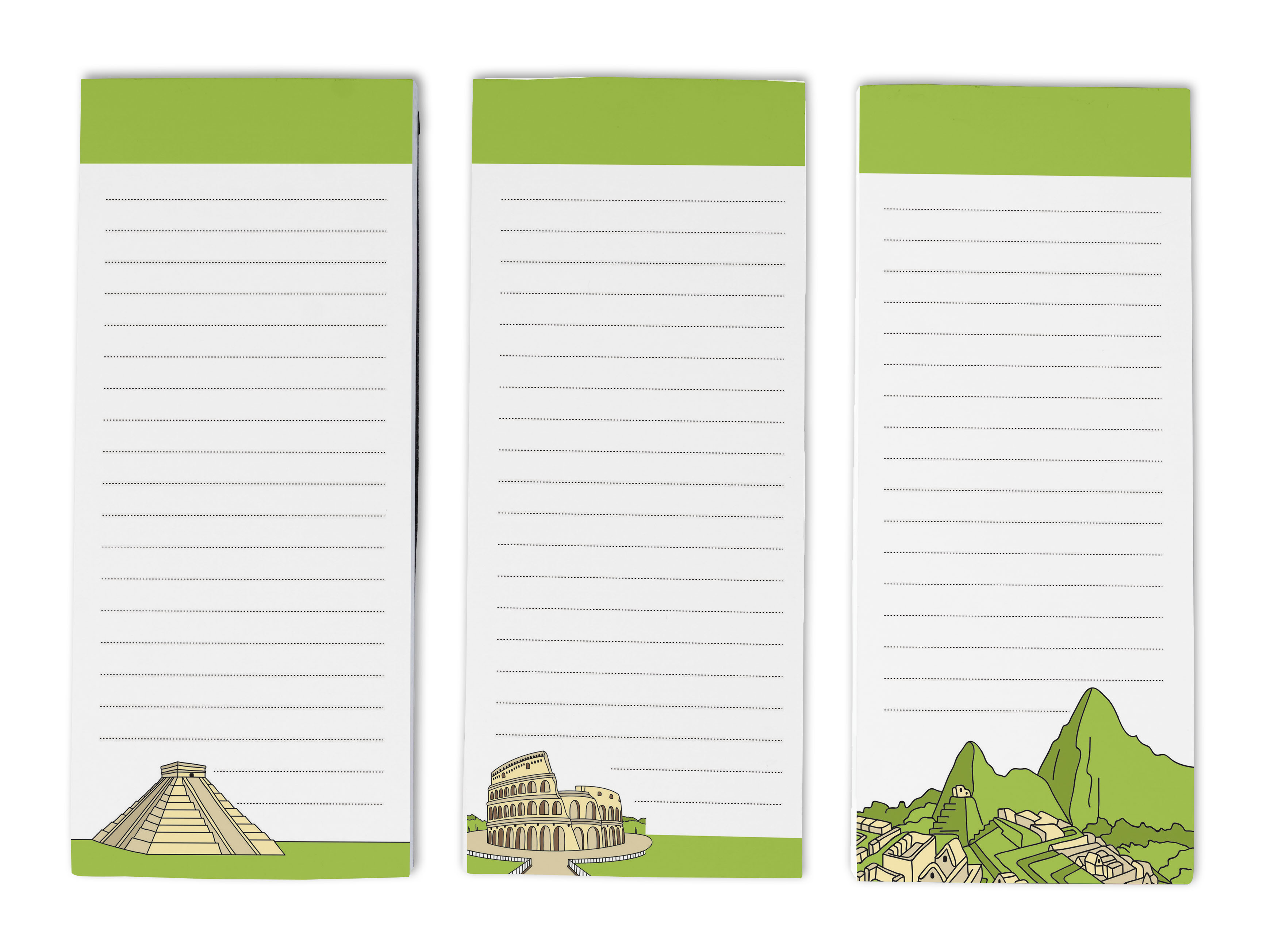 Inkdotpot Pack of 3 Magnetic Fridge To-Do List Notepads- Magnetic Memo Pads For Refrigerator-(50 Sheets Each)-T9