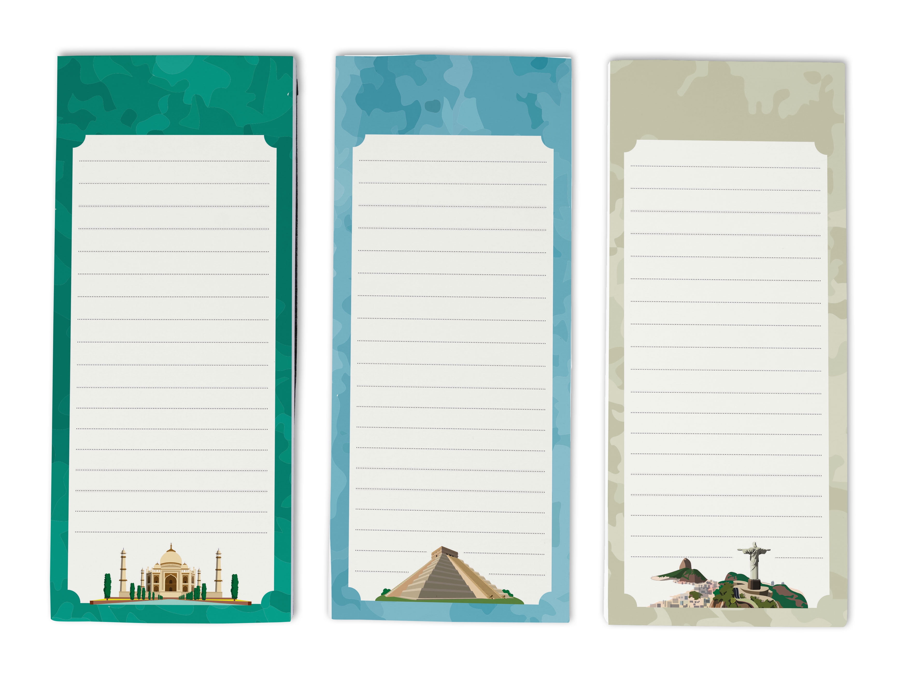 Inkdotpot Pack of 3 Magnetic Fridge To-Do List Notepads- Magnetic Memo Pads For Refrigerator-(50 Sheets Each)-TD