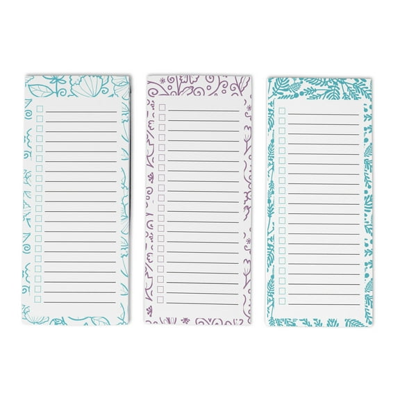 Inkdotpot Pack of 3 Magnetic Fridge To-Do List Notepads- Magnetic Memo Pads For Refrigerator-(50 Sheets Each)-TR