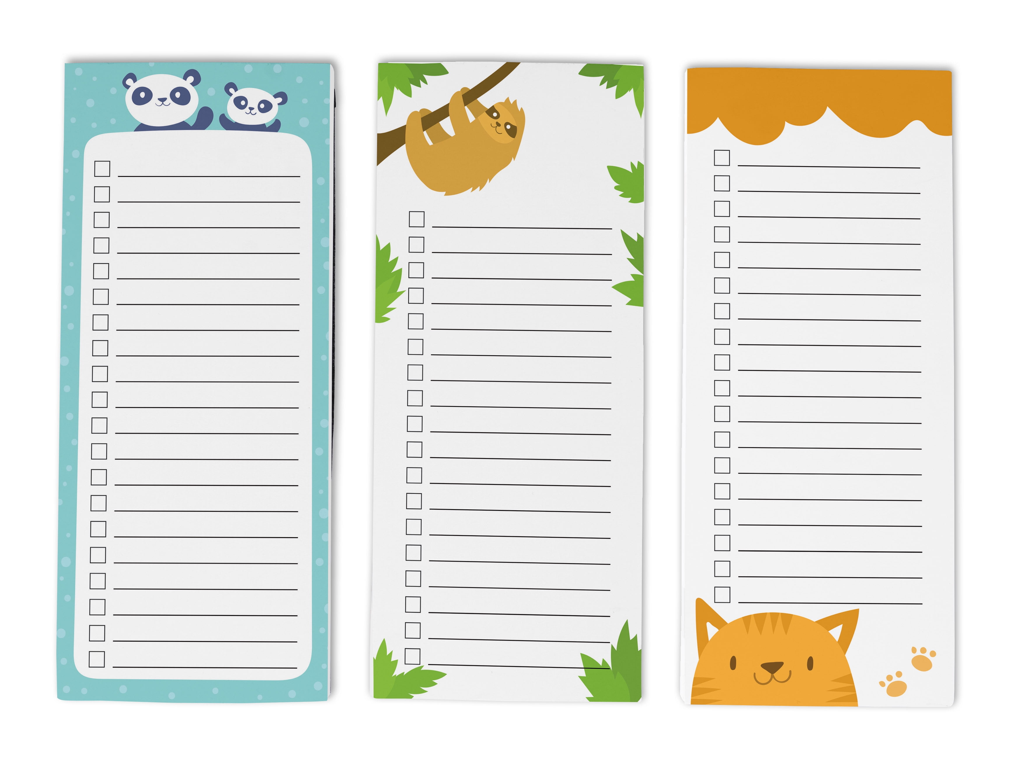 Inkdotpot Pack of 3 Magnetic Fridge To-Do List Notepads- Magnetic Memo Pads For Refrigerator-(50 Sheets Each)-TT