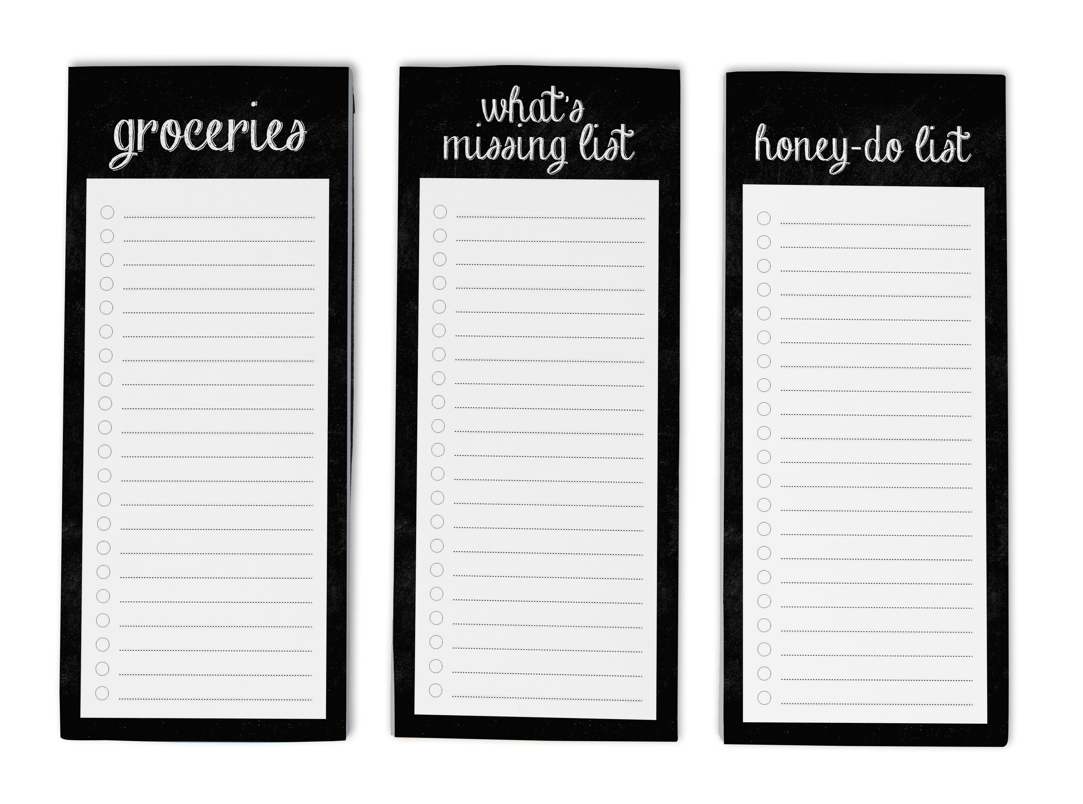 Inkdotpot Pack of 3 Magnetic Fridge To-Do List Notepads- Magnetic Memo Pads For Refrigerator-(50 Sheets Each)-XD