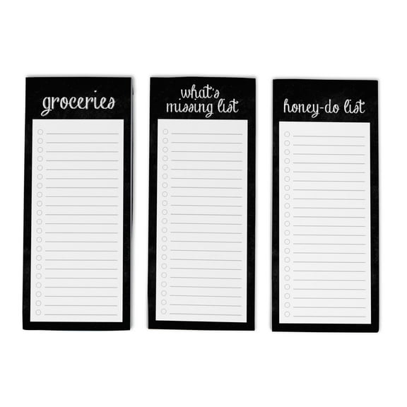 Inkdotpot Pack of 3 Magnetic Fridge To-Do List Notepads- Magnetic Memo Pads For Refrigerator-(50 Sheets Each)-XD