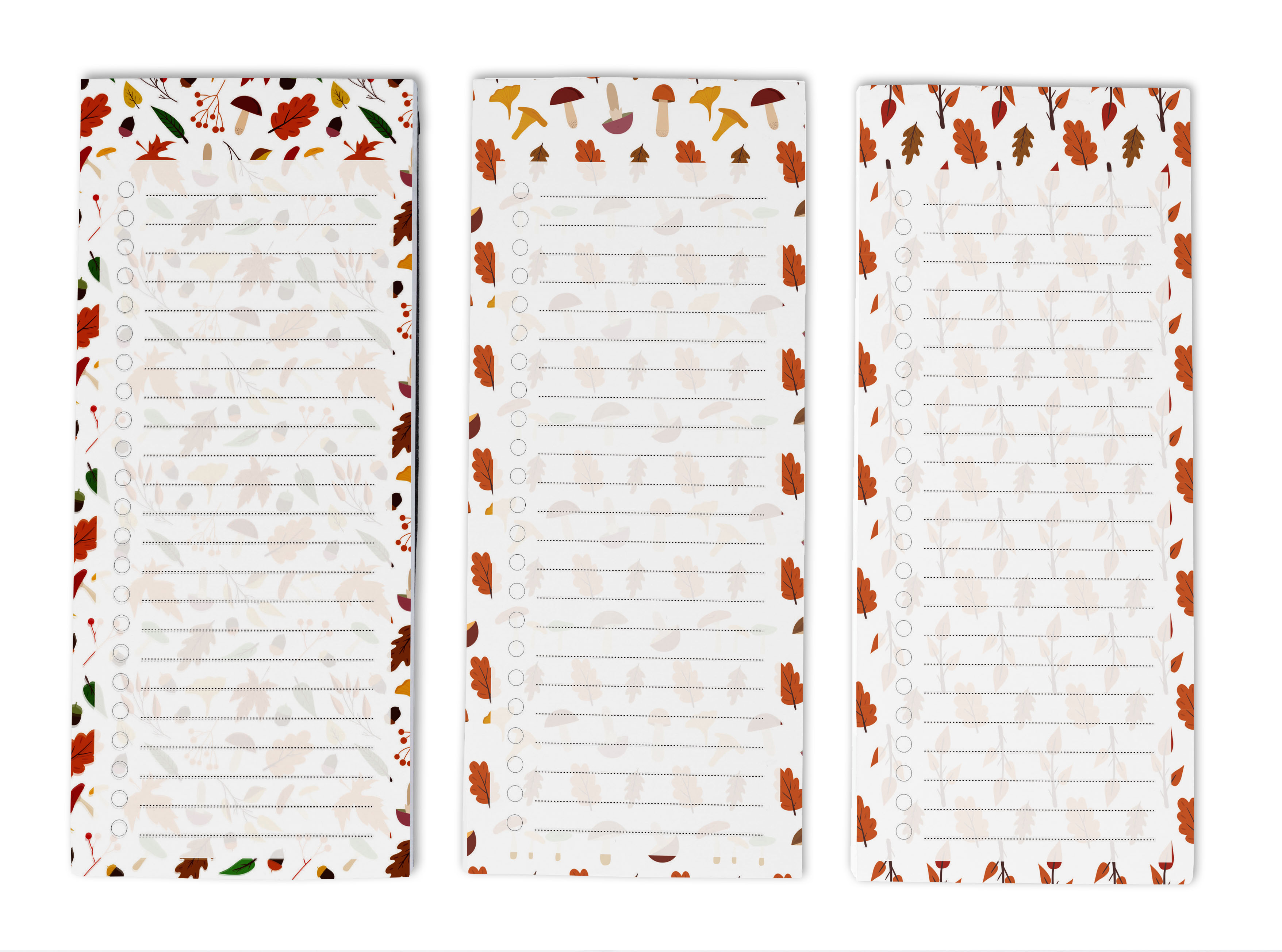 Inkdotpot Packof3MagneticFridge To-Do List Notepads,MagneticMemo Pads For Refrigerator,Abstracts Design(50 Sheets Each)