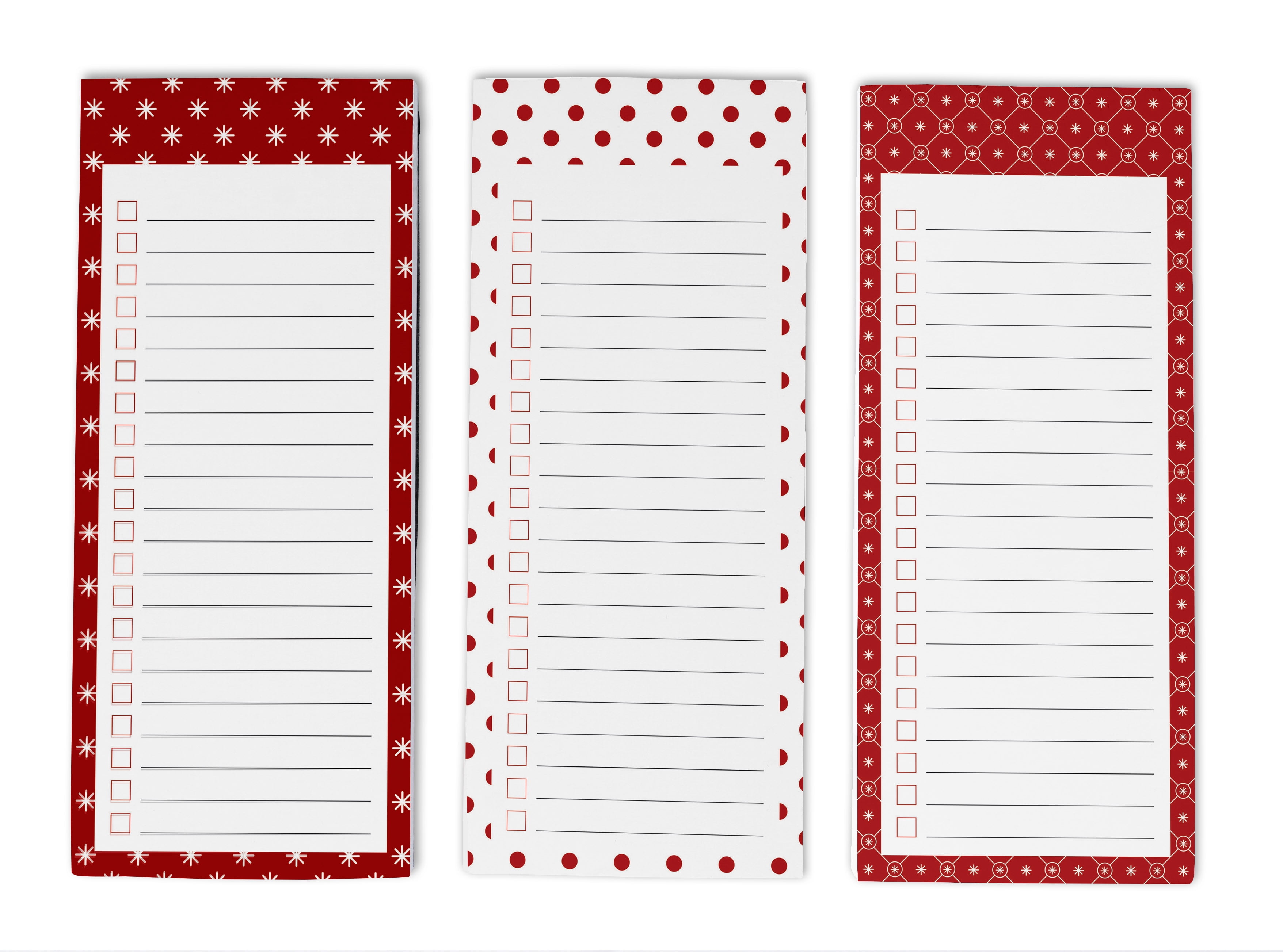 Inkdotpot Packof3MagneticFridge To-Do List Notepads,MagneticMemo Pads For Refrigerator,Dot Design(50 Sheets Each)