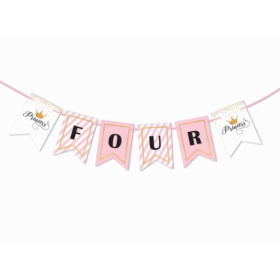Inkdotpot Party Supplies For BoyI Am FourPaper GarlandBirthday Banners PrincessBirthday Streamers