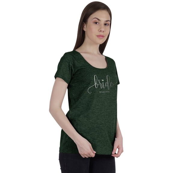 Inkdotpot Personalized Womens Tshirt Top BrideWeddingAnnouncement Shirt-RV