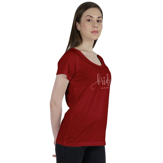 Inkdotpot Personalized Womens Tshirt Top BrideWeddingAnnouncement Shirt-XY