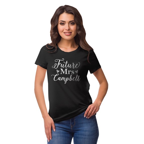 Inkdotpot Personalized Womens Tshirt Top Future Mrs WeddingAnnouncement Shirt-PB
