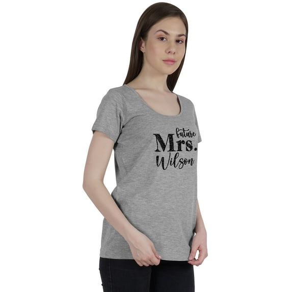 Inkdotpot Personalized Womens Tshirt Top Future MrsWeddingAnnouncement Shirt-FD