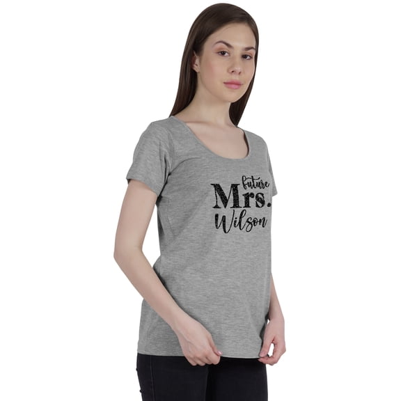 Inkdotpot Personalized Womens Tshirt Top Future MrsWeddingAnnouncement Shirt-GN