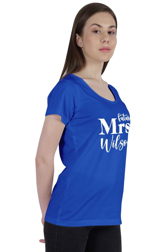 Personalized Womens Tshirt Top Future MrsWeddingAnnouncement Shirt-JR