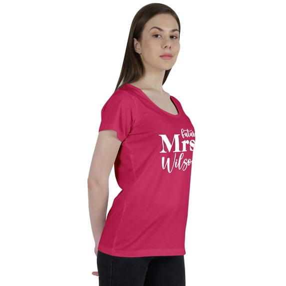 Inkdotpot Personalized Womens Tshirt Top Future MrsWeddingAnnouncement Shirt-QQ