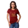 thumbnail image 1 of Inkdotpot Personalized Womens Tshirt Top Officially Mrs WeddingAnnouncement Shirt-3H, 1 of 8