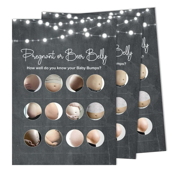 Inkdotpot Pregnant Or Beer Belly Game Baby Shower Game Cards Party Supplies Activity Cards Baby Shower Gender Neutral Games Its A Boy Or Girl