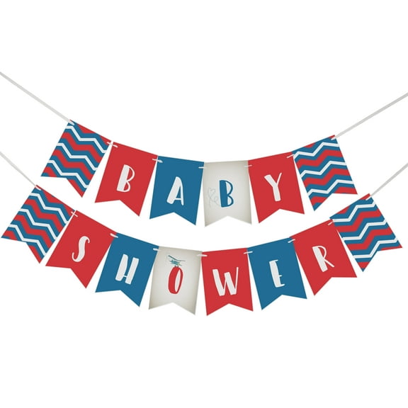 Inkdotpot Ready To Hang,BoyGirl Baby ShowerBirthdayBunting, Pre StrungPostcard ThemeBaby ShowerDecorations,BuntingBannerFlags