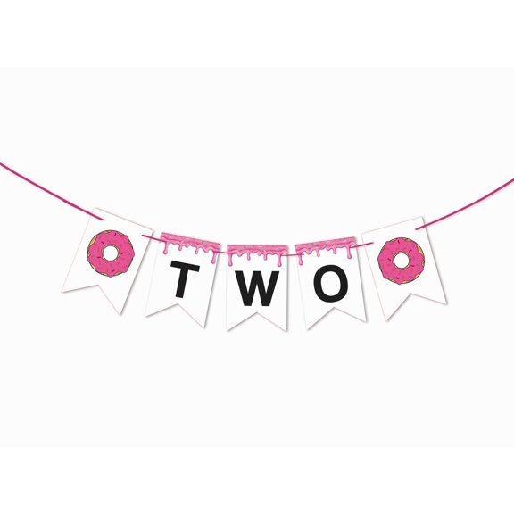 Inkdotpot Ready To HangI Am TwoHappy Birthday Sign Party GarlandBaby Boy Or Girl Donuts Gender Neutral Birthday Confetti