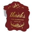 thumbnail image 1 of Inkdotpot Real Gold Foil Bracket Shape Paper Hang Tags Thanks For Celebrating With Us Bridal Shower-Baby Shower-Retirement-Wedding-Birthday Favor Tags Pack Of 100, 1 of 7