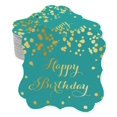 thumbnail image 1 of Inkdotpot Real Gold Foil Happy Birthday Tags Favor Bracket Shape Hang Pack Of 50 Paper Tags, 1 of 7