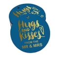 thumbnail image 1 of Inkdotpot Real Gold Foil Hugs & Kisses From The Wedding Tags Favor Hang Paper Tags 50 Pieces, 1 of 6