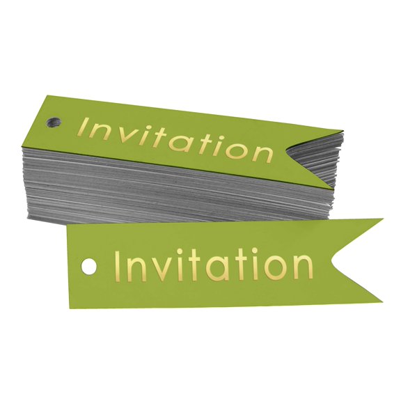 Inkdotpot Real Gold Foil Invitation Party Tags Favor Hang Paper Tags 100 Pieces