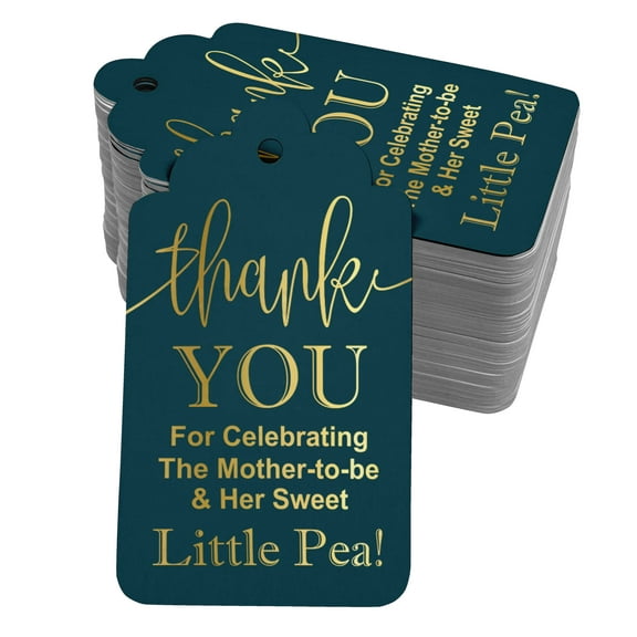 Inkdotpot Real Gold Foil Thank You For Celebrating The Mother To Be Baby Shower Tags Favor Hang Paper Tags 100 Pieces