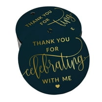 Inkdotpot Real Gold Foil Thank You For Celebrating With Me Birthday Tags Favor Hang Paper Tags 100 Pieces