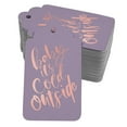 thumbnail image 1 of Inkdotpot Real Rose Gold Foil Baby It's Cold Outside Baby Shower Tags Favor Hang Paper Tags 100 Pack, 1 of 6