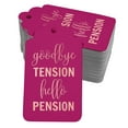 thumbnail image 1 of Inkdotpot Real Rose Gold Foil Good Bye Tension Hello Pension Retirement Tags Favor Hang Paper Tags 100 Pieces, 1 of 6