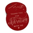 thumbnail image 1 of Inkdotpot Real Rose Gold Foil Thank You For Celebrating With Me Birthday Tags Favor Hang Paper Tags 100 Pieces, 1 of 6