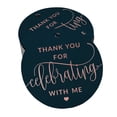 thumbnail image 1 of Inkdotpot Real Rose Gold Foil Thank You For Celebrating With Me Birthday Tags Favor Hang Paper Tags 50 Pieces, 1 of 6