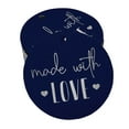 thumbnail image 1 of Inkdotpot Real Silver Foil Made With Love Text Tag Favor Hang Paper Tag 50 Piece, 1 of 6