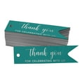 thumbnail image 1 of Inkdotpot Real Silver Foil Thank You For Celebrating With Us Bridal Shower Tags Favor Hang Paper Tags 50 Pieces, 1 of 6