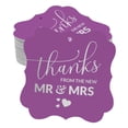 thumbnail image 1 of Inkdotpot Real Silver Foil Thanks From The New Wedding Tags Favor Bracket Shape Hang Pack Of 100 Paper Tags, 1 of 7