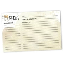 Inkdotpot Recipe Card 6x4 inch Single-Sided Recipe Design Cards Baking Recipe Cards Wedding-Bridal Shower-Baby Shower- Pack of 50