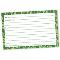 Inkdotpot Recipe Card 6x4 inch Single-Sided Recipe Design Cards Border Recipe Cards Wedding-Bridal Shower-Baby Shower- Pack of 50