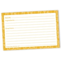 Inkdotpot Recipe Card 6x4 inch Single-Sided Recipe Design Cards Border Recipe Cards Wedding-Bridal Shower-Baby Shower- Pack of 50
