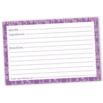 Inkdotpot Recipe Card 6x4 inch Single-Sided Recipe Design Cards Border Recipe Cards Wedding-Bridal Shower-Baby Shower- Pack of 50