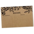 thumbnail image 1 of Inkdotpot Recipe Card 6x4 inch Single-Sided Recipe Design Cards Kraft Floral Recipe Cards Wedding-Bridal Shower-Baby Shower- Pack of 50, 1 of 6