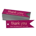 thumbnail image 1 of Inkdotpot Rose Gold Foil Paper Hang Tags Thank You For Celebrating With Me Birthday Favor Tags 100 Pieces, 1 of 6