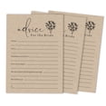 thumbnail image 1 of Inkdotpot Rustic Kraft PaperAdvice And Wishes Set Of 50 Bridal Shower Advice Game ActivityCards, 1 of 7