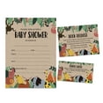 thumbnail image 1 of Inkdotpot Set Of 30Jungle Animals Rustic Baby Shower Invitations-Diaper Raffle Tickets And Baby Shower Book Request Cards Gender Neutral Invites Its A Boy Its A Girl, 1 of 8