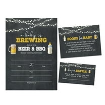 Inkdotpot Set Of 30A Baby is Brewing Gender Neutral Baby Shower Invitations-Diaper Raffle Tickets And Baby Shower Book Request Cards Invites Its A Boy Its A Girl