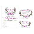 thumbnail image 1 of Inkdotpot Set Of 30Antler (Girl) Jungle Animals Baby Shower Invitations-Diaper Raffle Tickets And Baby Shower Book Request Cards Invites Its A Boy Its A Girl, 1 of 8
