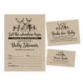 thumbnail image 1 of Inkdotpot Set Of 30Deer Jungle Animals Rustic Baby Shower Invitations-Diaper Raffle Tickets And Baby Shower Book Request Cards Invites Its A Boy Its A Girl, 1 of 8